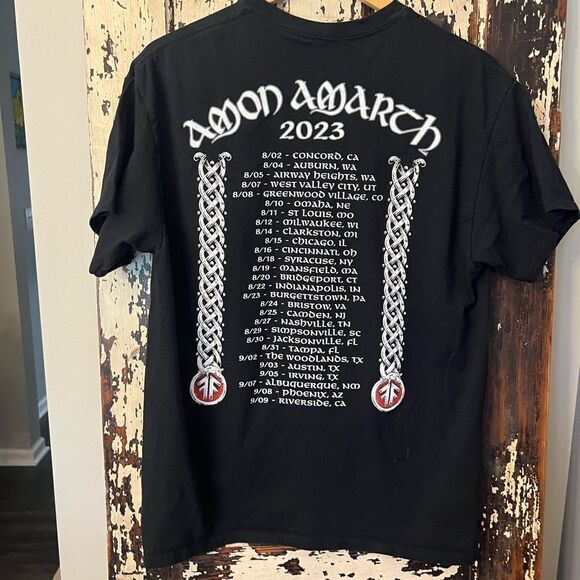 Amon Amarth 2023 concert T-shirt. Men’s size L. Viking/Swedish death metal - Picture 2 of 4